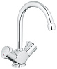 Картинка анонса товара «смеситель для раковины grohe costa l с донным клапаном и высоким с-изливом, хром (21375001)»