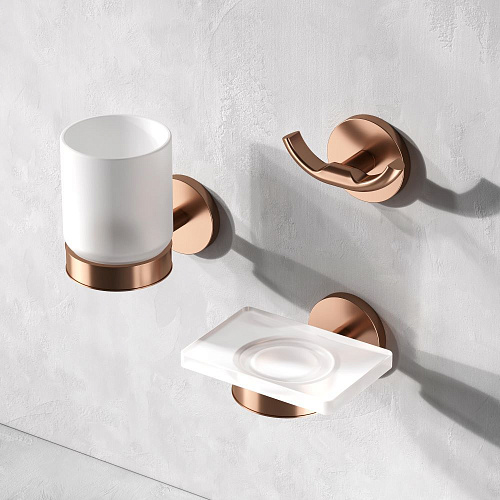 Мыльница AM.PM X-Joy A85A34244, стеклянная розовое золото Мыльница AM.PM X-Joy A85A34244, стеклянная розовое золото