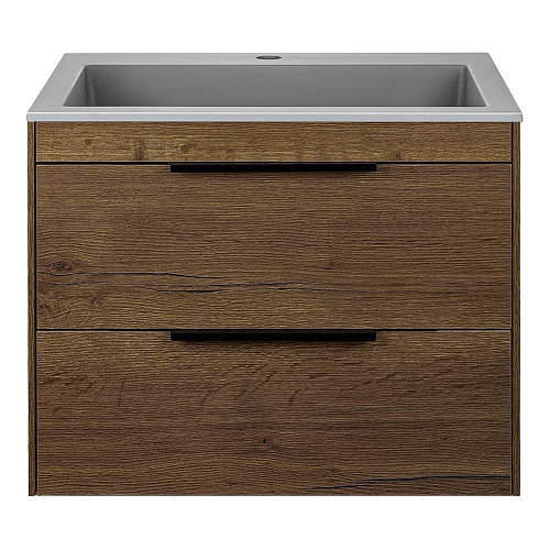 Тумба под раковину Vincea Chiara 2D 600 подвесная, 2 выкатных ящика soft-close, T.Oak VMC-2C2600TO Тумба под раковину Vincea Chiara 2D 600 подвесная, 2 выкатных ящика soft-close, T.Oak VMC-2C2600TO