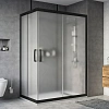 Душевой уголок STWORKI Карлстад 140x90 см профиль черный матовый, стекло матовое 466720