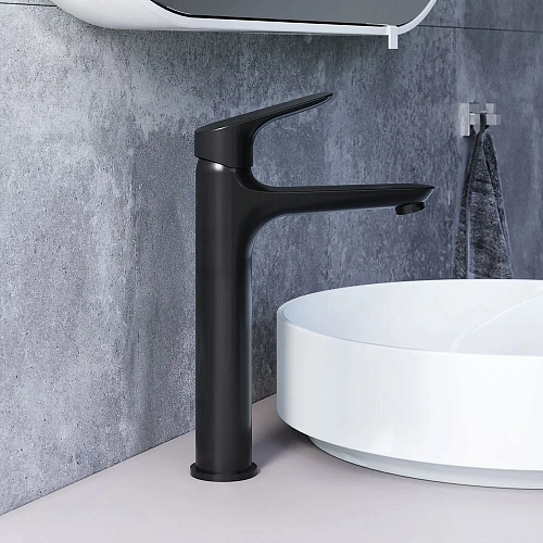 Смеситель для раковины Damixa Jupiter 770250301 высокий, черный Смеситель для раковины Damixa Jupiter 770250301 высокий, черный