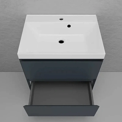 Тумба под раковину Style Line Манхэттен 60 см ЛС-00002366 подвесная, графит Тумба под раковину Style Line Манхэттен 60 см ЛС-00002366 подвесная, графит