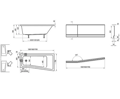 Акриловая ванна Ravak Be HappyII 150х75 L C981000000 (левая) Акриловая ванна Ravak Be HappyII 150х75 L C981000000 (левая)