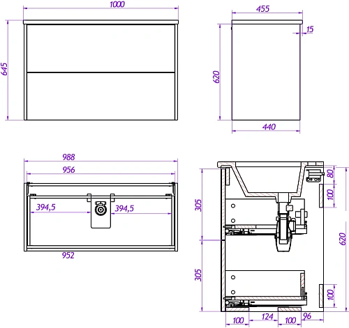 Тумба с раковиной La Fenice TESORO дуб Галифакс 100 NFNC-01-TES-DGT-100-2-3-100 табак Тумба с раковиной La Fenice TESORO дуб Галифакс 100 NFNC-01-TES-DGT-100-2-3-100 табак