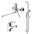 Комплект смесителей Rossinka SET35-81 3 в 1 Комплект смесителей Rossinka SET35-81 3 в 1
