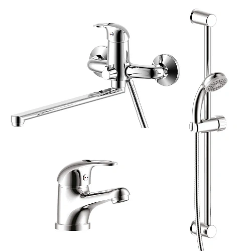 Комплект смесителей Rossinka SET35-81 3 в 1 Комплект смесителей Rossinka SET35-81 3 в 1