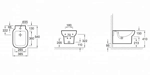 Биде подвесное Jacob Delafon Replay E4834-00 Биде подвесное Jacob Delafon Replay E4834-00