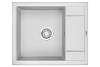 Картинка анонса товара «кухонная мойка granula 6002, арктик (белый), кварц 600х500»