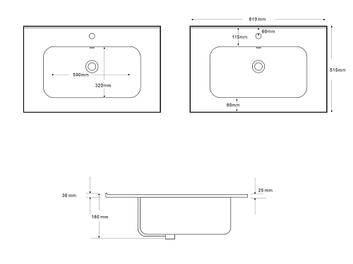 Раковина Aquanet Терра 80 00325420 Раковина Aquanet Терра 80 00325420