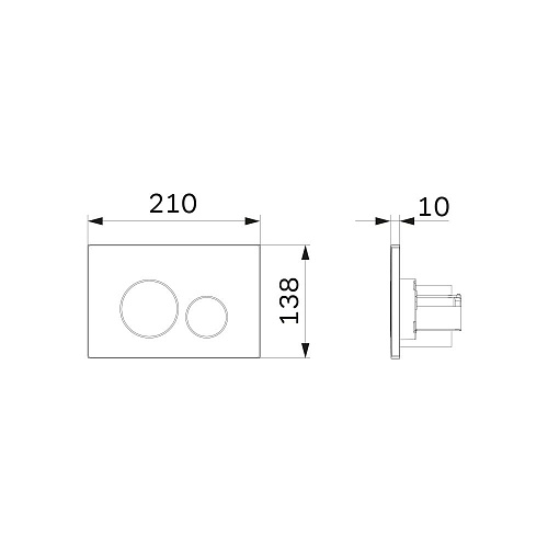 Клавиша смыва AM.PM Pro L I049051 пневматическая, пластикцевый хром Клавиша смыва AM.PM Pro L I049051 пневматическая, пластикцевый хром