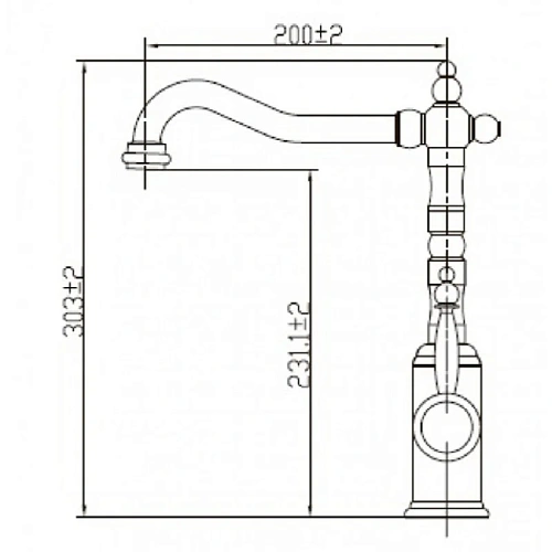 Смеситель для кухни Kaiser King 2070800/27144 Смеситель для кухни Kaiser King 2070800/27144