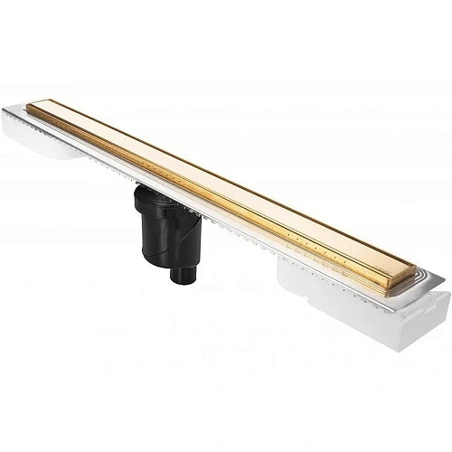 Душевой лоток BERGES В1 Keramik 900, золото глянец, S-сифон D50/105 H50 вертикальный 092020 Душевой лоток BERGES В1 Keramik 900, золото глянец, S-сифон D50/105 H50 вертикальный 092020