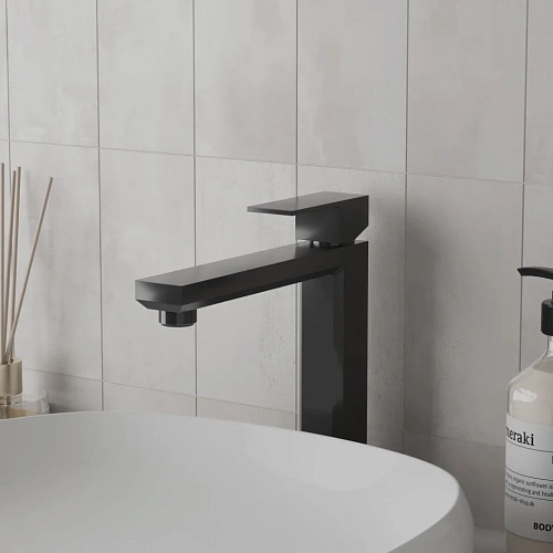 Смеситель для раковины Paini Grazia 21PZ205M без донного клапана, черный матовый Смеситель для раковины Paini Grazia 21PZ205M без донного клапана, черный матовый