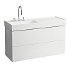 Тумба под раковину Laufen Kartell by Laufen 2 ящика, полка справа, белый матовый 4.0764.8.033.640.1