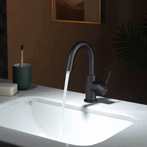 Смеситель для раковины Aquatek ЕВРОПА AQ1307MB Черный матовый Смеситель для раковины Aquatek ЕВРОПА AQ1307MB Черный матовый