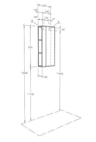 Шкаф Aquaton модуль Терра 35 дуб кантри, антрацит 1A247103TEKA0 Шкаф Aquaton модуль Терра 35 дуб кантри, антрацит 1A247103TEKA0