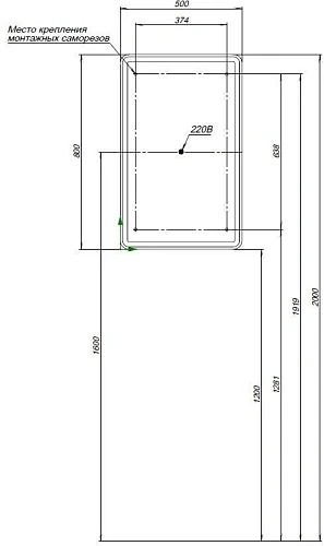 Зеркальный шкаф Aquanet Оптима 50 с LED подсветкой 00311859 Зеркальный шкаф Aquanet Оптима 50 с LED подсветкой 00311859