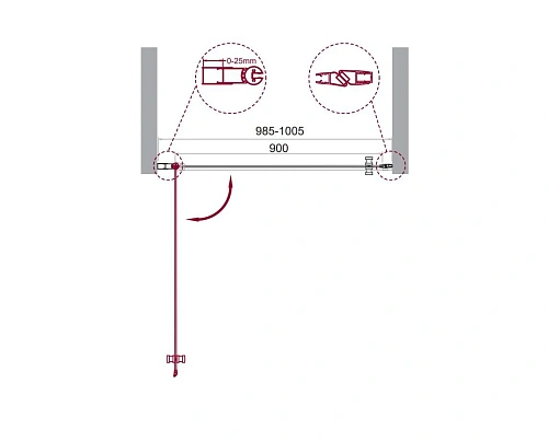 Душевая дверь BelBagno ETNA-B-1-100-C-Cr Душевая дверь BelBagno ETNA-B-1-100-C-Cr