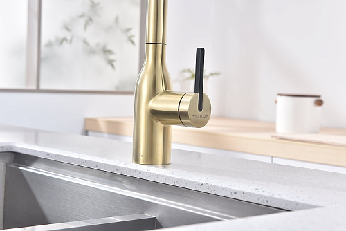 Смеситель для кухни Paulmark UNIVERSAL светлое золото Un213880-LG Смеситель для кухни Paulmark UNIVERSAL светлое золото Un213880-LG