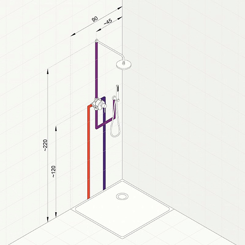 Душевая система Kludi BOZZ 387363976 черный матовый Душевая система Kludi BOZZ 387363976 черный матовый