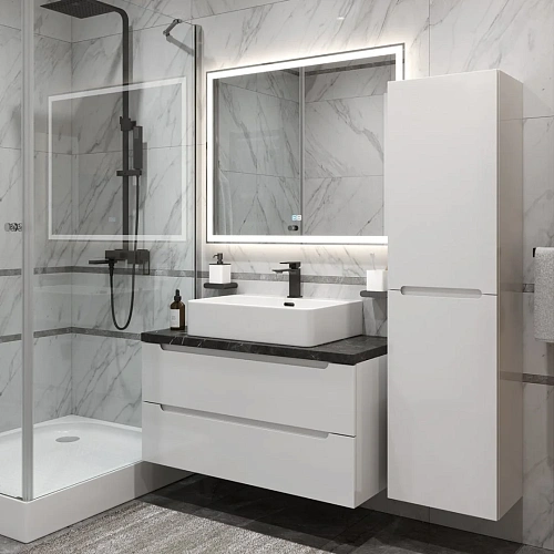 Тумба со столешницей и раковиной BelBagno ETNA 100 etna100bl-kepmno-1338-set подвесная ETNA100BL-KEPMNO-1338-SET Тумба со столешницей и раковиной BelBagno ETNA 100 etna100bl-kepmno-1338-set подвесная ETNA100BL-KEPMNO-1338-SET