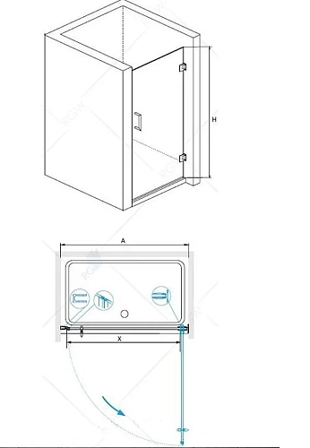 Душевая дверь RGW Hotel HO-011 350601107-21 Душевая дверь RGW Hotel HO-011 350601107-21