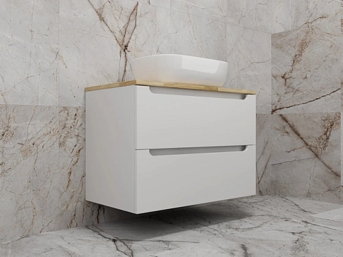 Тумба под раковину Style Line Бали 80 со столешницей белый софт подвесная ЛС-00002339 Тумба под раковину Style Line Бали 80 со столешницей белый софт подвесная ЛС-00002339