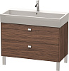 Картинка анонса товара «тумба под раковину duravit brioso br443601021 напольная 98 см орех темный»