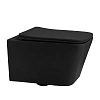 Унитаз подвесной ABBER Rechteck AC1201MB черный матовый, безободковый с крышкой микролифт