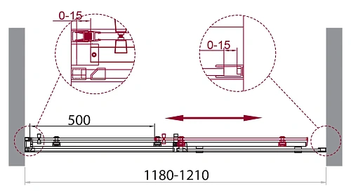 Душевая дверь BelBagno ACQUA-BF-1-120-C-Cr Душевая дверь BelBagno ACQUA-BF-1-120-C-Cr