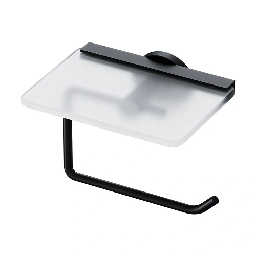 Держатель туалетной бумаги AM.PM X-Joy A85A341522 с полкой, черный Держатель туалетной бумаги AM.PM X-Joy A85A341522 с полкой, черный