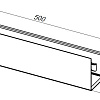 Полка Aquanet Магнум Н 50x12 черная матовая, с крючками 00341533 Полка Aquanet Магнум Н 50x12 черная матовая, с крючками 00341533