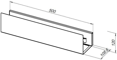 Полка Aquanet Магнум Н 50x12 черная матовая, с крючками 00341533 Полка Aquanet Магнум Н 50x12 черная матовая, с крючками 00341533