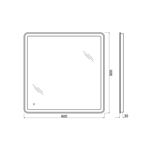 Зеркало BelBagno SPC-MAR-800-800-LED-TCH 12W 220-240V 800x30x800 с подсветкой и сенсорным выключателем Зеркало BelBagno SPC-MAR-800-800-LED-TCH 12W 220-240V 800x30x800 с подсветкой и сенсорным выключателем