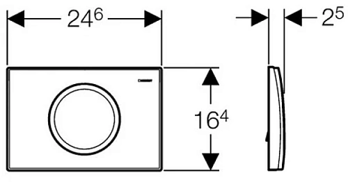 Клавиша смыва Geberit 115.120.46.1 Delta 11 пластик, матовый хром. Клавиша смыва Geberit 115.120.46.1 Delta 11 пластик, матовый хром.