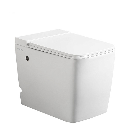 Унитаз приставной ABBER Rechteck AC1212P белый с импульсным смывом с крышкой микролифт Унитаз приставной ABBER Rechteck AC1212P белый с импульсным смывом с крышкой микролифт