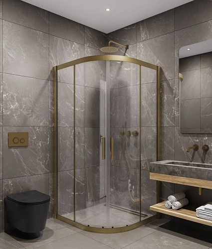 Душевой уголок Timo (T45) TPSS-100/17C-8 1000x1000x2000, профиль мат золото, стекло прозрачное 8 мм Душевой уголок Timo (T45) TPSS-100/17C-8 1000x1000x2000, профиль мат золото, стекло прозрачное 8 мм