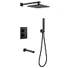 Душевая система ABBER Weiss Insel AF8050B скрытого монтажа с изливом, термостат, черная матовая Душевая система ABBER Weiss Insel AF8050B скрытого монтажа с изливом, термостат, черная матовая