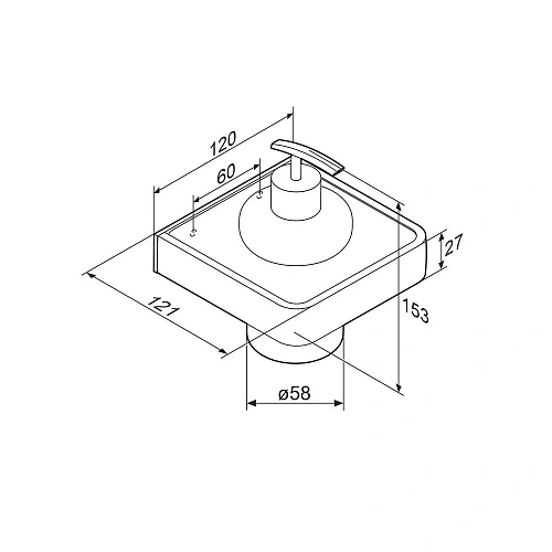 Дозатор жидкого мыла Damixa Jupiter DA7736900 стеклянный Дозатор жидкого мыла Damixa Jupiter DA7736900 стеклянный