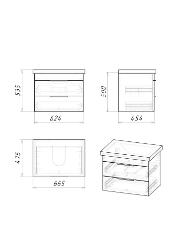 Тумба под раковину GROSSMAN КРОСС-65 см бетон (ум.Оскар-65) подвесная 106501 Тумба под раковину GROSSMAN КРОСС-65 см бетон (ум.Оскар-65) подвесная 106501