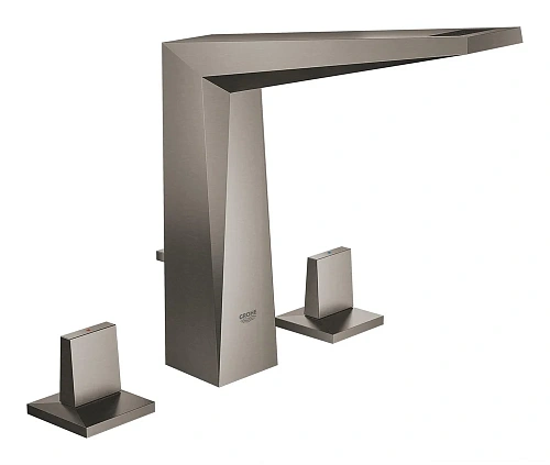 Смеситель для раковины GROHE Allure Brilliant на 3 отверстия c высоким изливом, темный графит матовы 20344AL0 Смеситель для раковины GROHE Allure Brilliant на 3 отверстия c высоким изливом, темный графит матовы 20344AL0