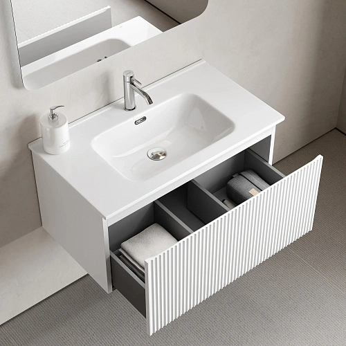 Тумба под раковину SANCOS Snob SNR1.080W R 1.0 790х445х406 Bianco подвесная Тумба под раковину SANCOS Snob SNR1.080W R 1.0 790х445х406 Bianco подвесная