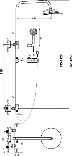 Душевая система STWORKI Рандерс RD-04b 553577 Душевая система STWORKI Рандерс RD-04b 553577
