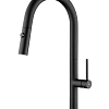 Смеситель для кухни Kaiser Merkur 26466-2 с выдвижной лейкой черный матовый Смеситель для кухни Kaiser Merkur 26466-2 с выдвижной лейкой черный матовый