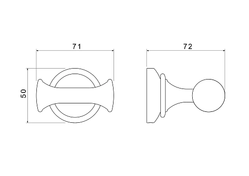 Крючок Aquatek КЛАССИК AQ4502CR хром Крючок Aquatek КЛАССИК AQ4502CR хром