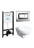 Комплект Roca Mateo Pack 893100010 Унитаз подвесной , инсталляция , кнопка смыва , сиденье Комплект Roca Mateo Pack 893100010 Унитаз подвесной , инсталляция , кнопка смыва , сиденье