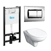 Комплект Roca Mateo Pack 893100010 Унитаз подвесной , инсталляция , кнопка смыва , сиденье Комплект Roca Mateo Pack 893100010 Унитаз подвесной , инсталляция , кнопка смыва , сиденье