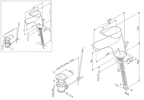 Смеситель для раковины AM.PM Bliss L F5382132 хром Смеситель для раковины AM.PM Bliss L F5382132 хром