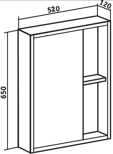 Зеркальный шкаф DIWO Углич 50 навесное, под дерево, в скандинавском стиле, прямоугольное 461692 Зеркальный шкаф DIWO Углич 50 навесное, под дерево, в скандинавском стиле, прямоугольное 461692