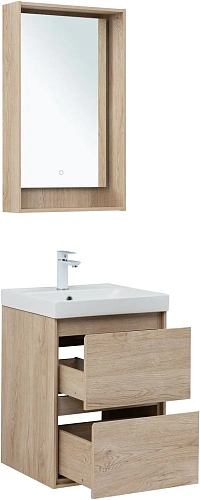 Тумба под раковину Aquanet Милан 50 дуб светлый 00336381 подвесная Тумба под раковину Aquanet Милан 50 дуб светлый 00336381 подвесная